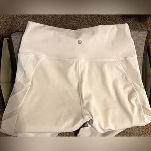 White Lululemon Capri Tight w/ cutouts